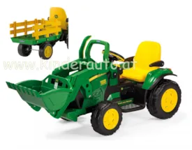 12V PEG PEREGO John Deere Ground Loader Elektro Kindertraktor mit Anhänger